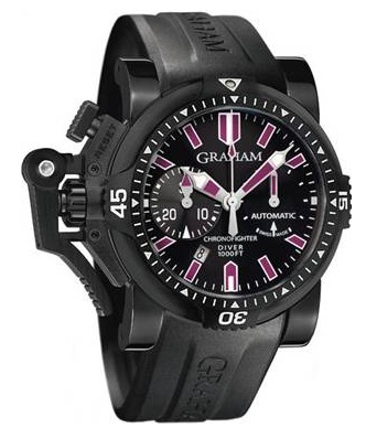 Pre-Owned Graham Chronofighter Oversize Diver and Diver Date Watch